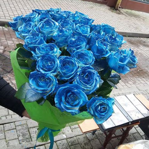 Фото товара 33 синие розы в Харькове