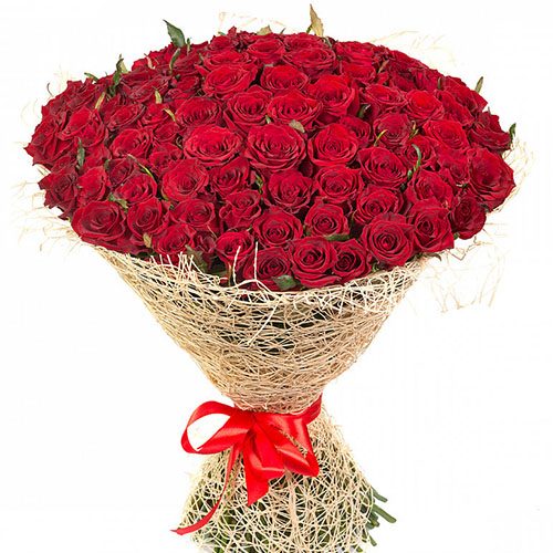 Фото товара 101 красная роза в Харькове
