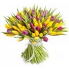 Фото товара 75 тюльпанов микс (все цвета) в корзине в Харькове