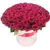Фото товара 101 роза красная в шляпной коробке в Харькове