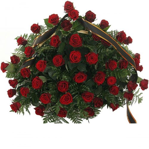 Фото товара 70 красных роз в корзине в Харькове