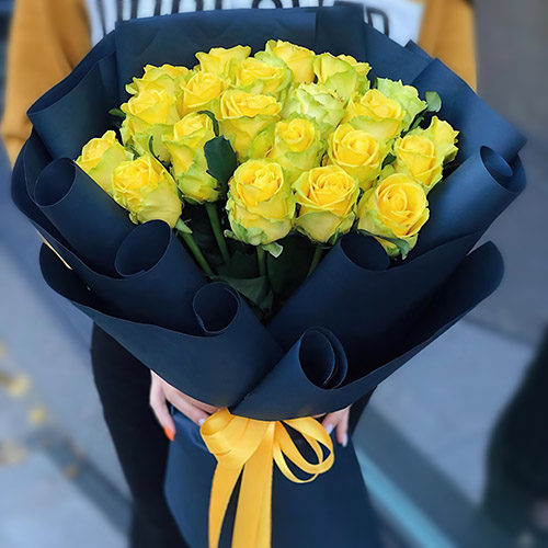 Фото товара Траурный букет жёлтых роз в Харькове