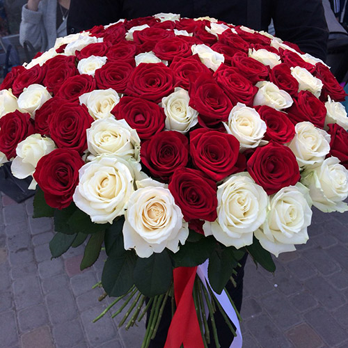 цветы и подарки к новому году в категории 101 Роза | «Букетик Харьков»