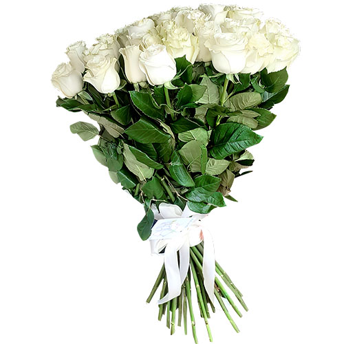 Фото товара 33 белые розы в Харькове
