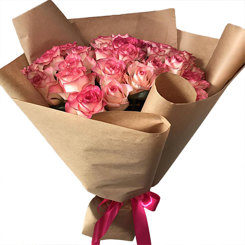 Фото товара 25 розовых роз в Харькове